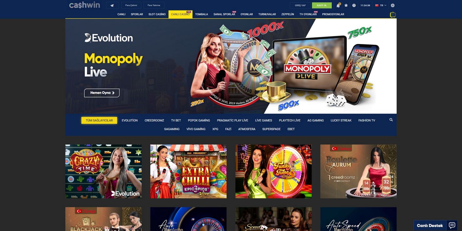 Bewertung und Ranking der Cashwin Online Casino-Website 2025